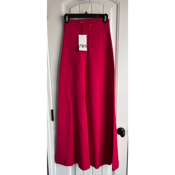 NWT - ZARA Strappless Fuschia Knit Maxi - Size Small - Picture 4 of 8
